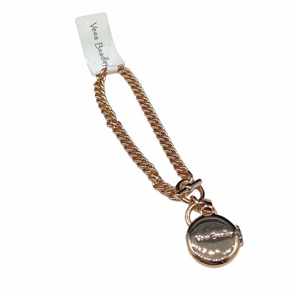Vera Bradley Locket Bracelet Rose Gold Photo Locket Charm - Picture 3 of 5